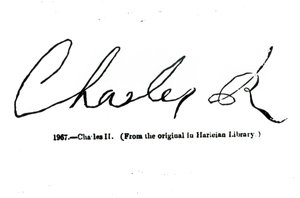 Signature de Charles II (1630-85) - Unbekannt Unbekannt